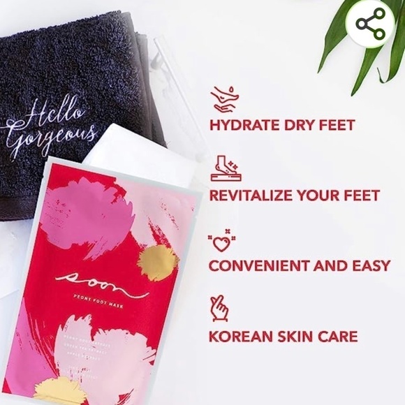 🌺Host Pick!!🌺 Soon - Peony Foot Mask - Picture 3 of 9